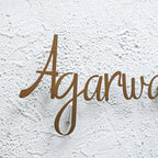 Personalized Weatherproof Metal Name Plate for Home | Elegant Laser Cut Design for Outdoor Entrance - Harshita Craft
