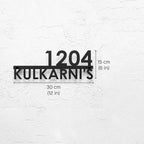 Personalized Modern Weatherproof Name Plate with House Number - Harshita Craft