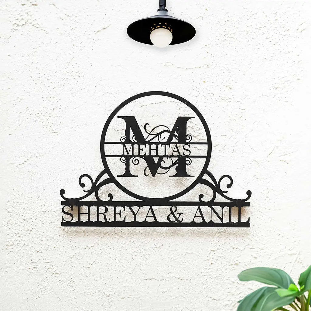 Personalized Bird Themed Weatherproof Name Plate with House Number - Harshita Craft