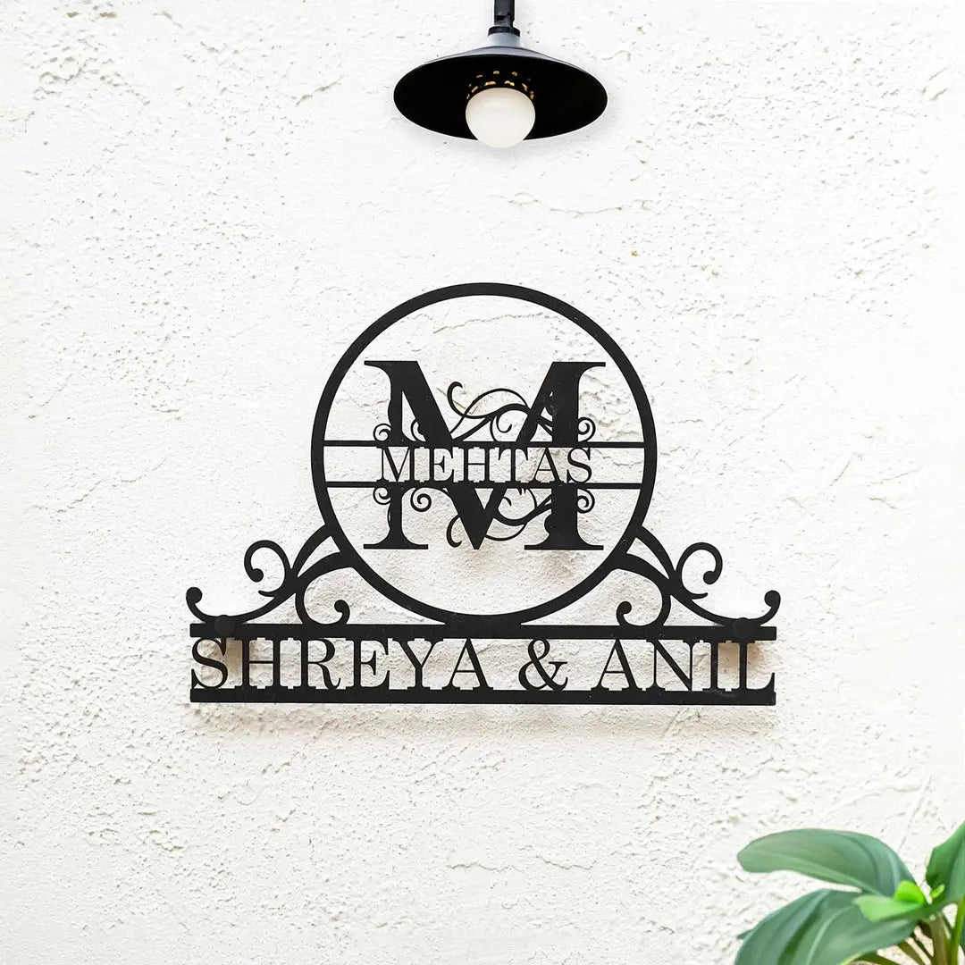 Personalized Bird Themed Weatherproof Name Plate with House Number - Harshita Craft