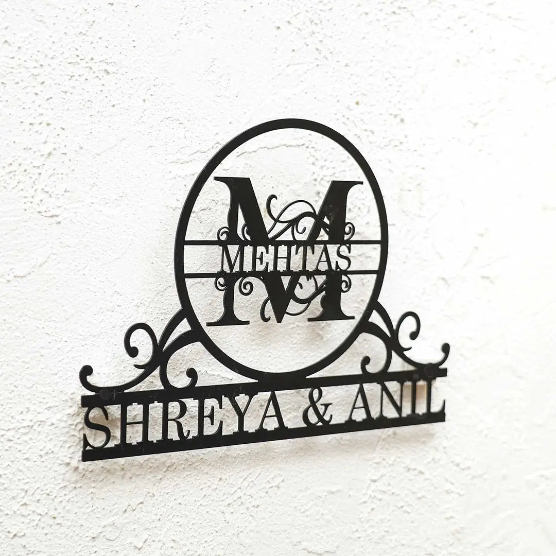 Personalized Bird Themed Weatherproof Name Plate with House Number - Harshita Craft