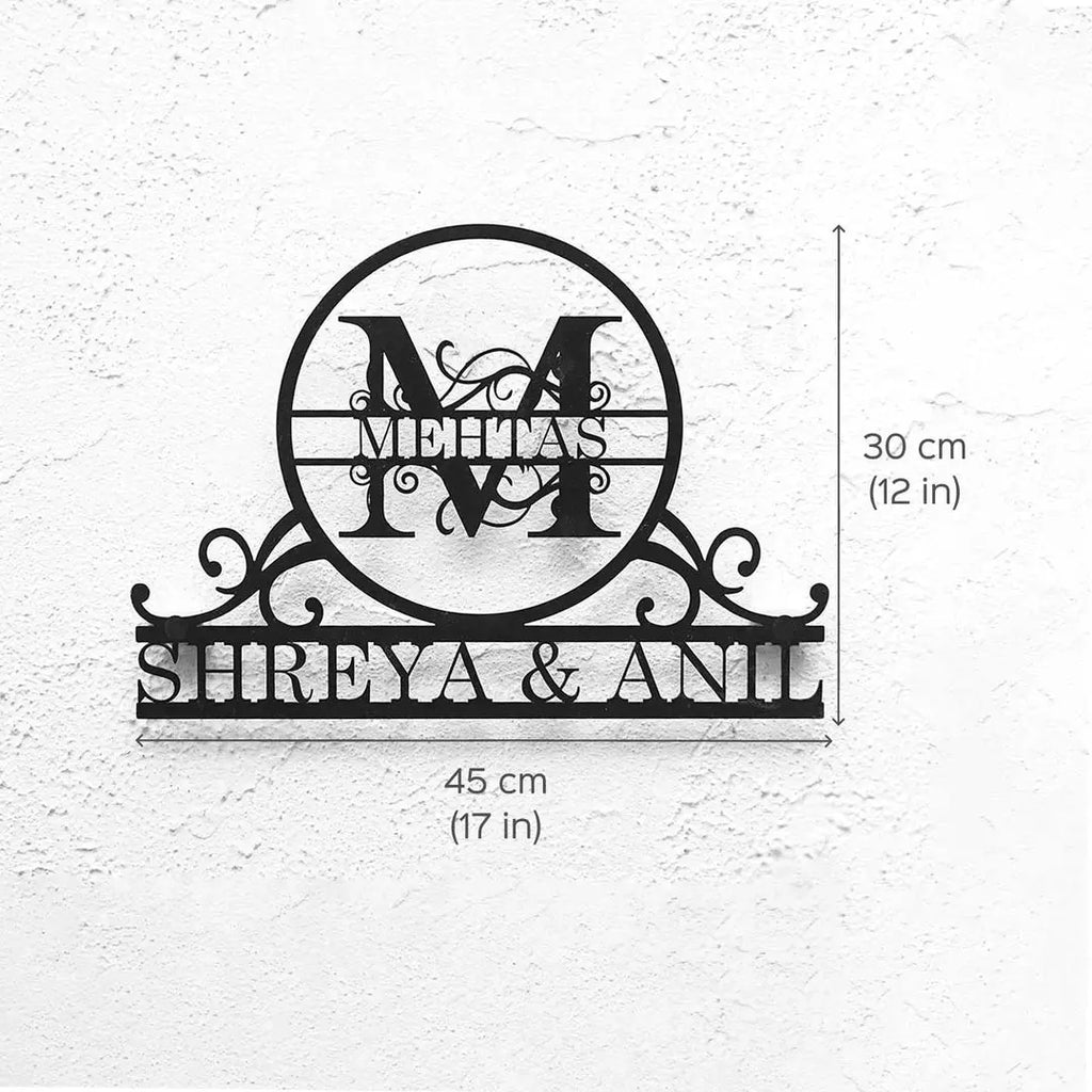 Personalized Bird Themed Weatherproof Name Plate with House Number - Harshita Craft