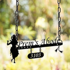 Personalized Krishna Weatherproof Name Plate with House Number - Harshita Craft