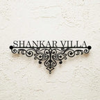 Personalized Ornate Weatherproof Name Plate for Villa - Harshita Craft