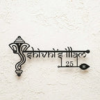 Personalized Ganesha Weatherproof Name Plate with House Number - Harshita Craft