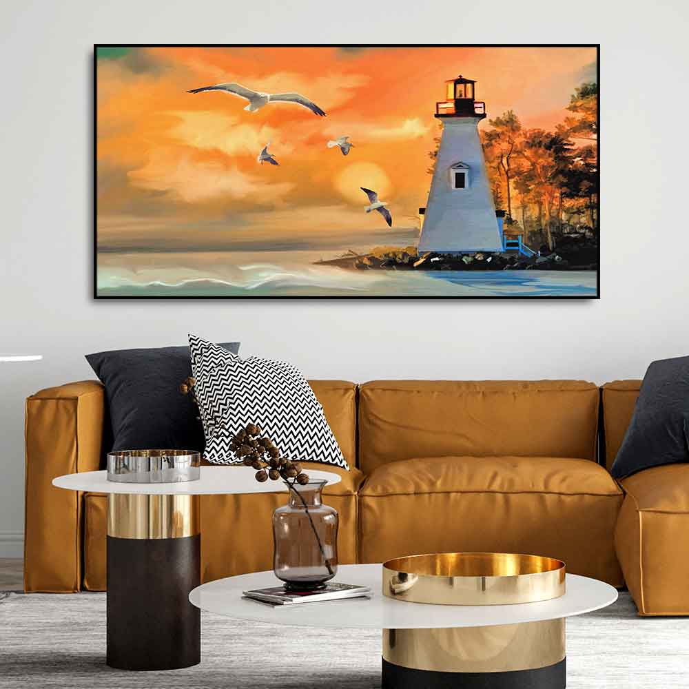 Light House Canvas Wall Painting Decor Mantra