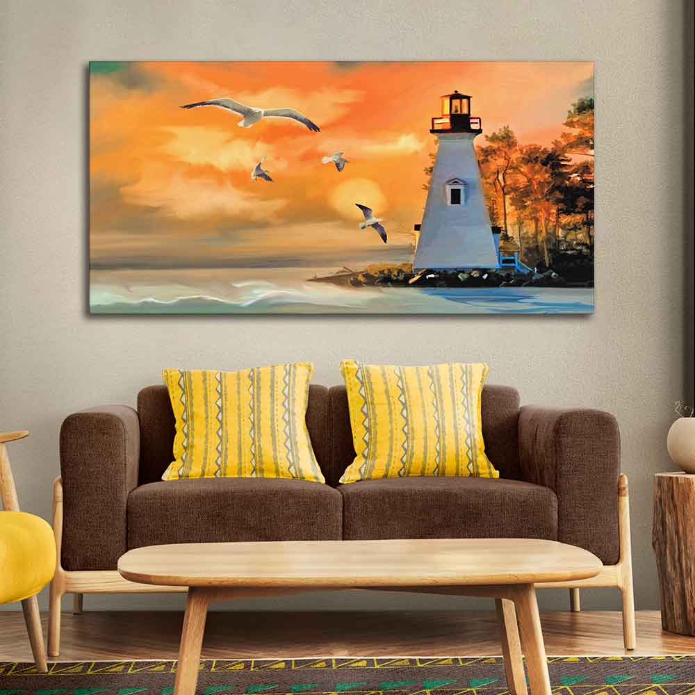 Light House Canvas Wall Painting Decor Mantra