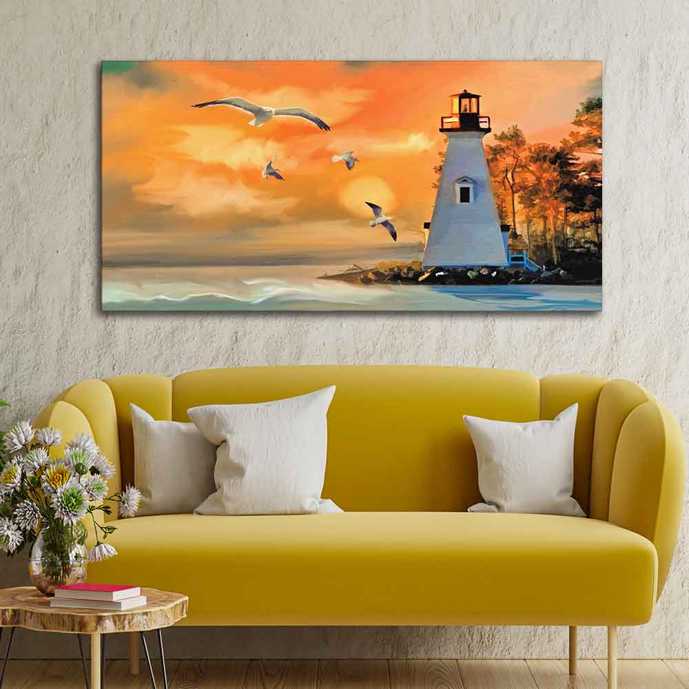 Light House Canvas Wall Painting Decor Mantra