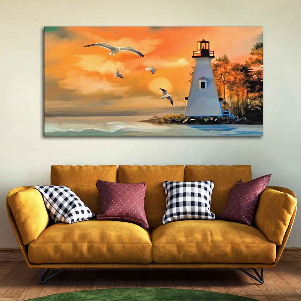 Light House Canvas Wall Painting Decor Mantra