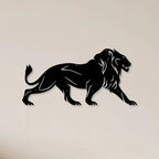 Lion Walking Metal Wall Art Decor Mantra