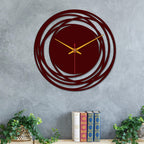 Loops Shape Wooden Wall Clock - Decor Mantra 