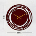 Loops Shape Wooden Wall Clock - Decor Mantra 