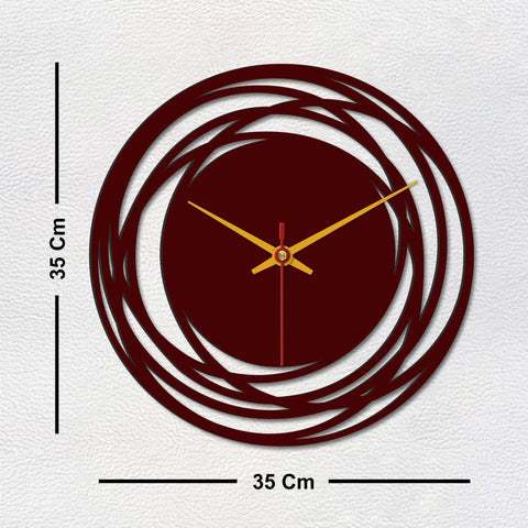Loops Shape Wooden Wall Clock - Decor Mantra 