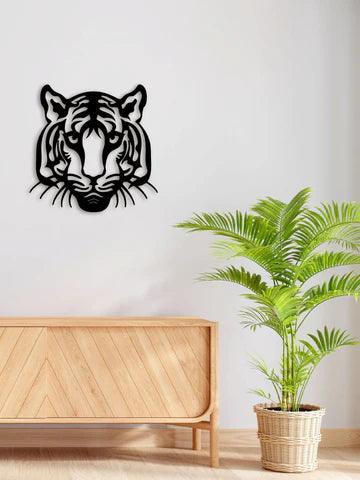 Lovely Tiger Face Metal Wall Art - Decor Mantra 