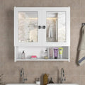 Luxurious Designer Space Saving Bathroom Mirror Cabinet with 5 Spacious Shelves with White Finish - Decor Mantra 