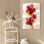 Red Flower Bouquet Acrylic Wall Art DECORMANTRA