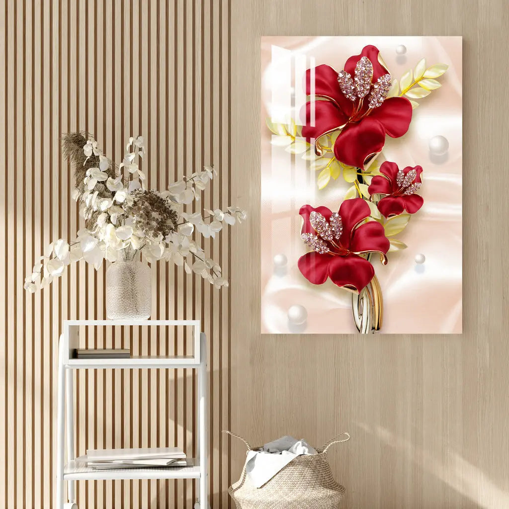 Floral Ganpati Acrylic Wall Art DECORMANTRA