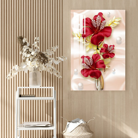 Floral Ganpati Acrylic Wall Art