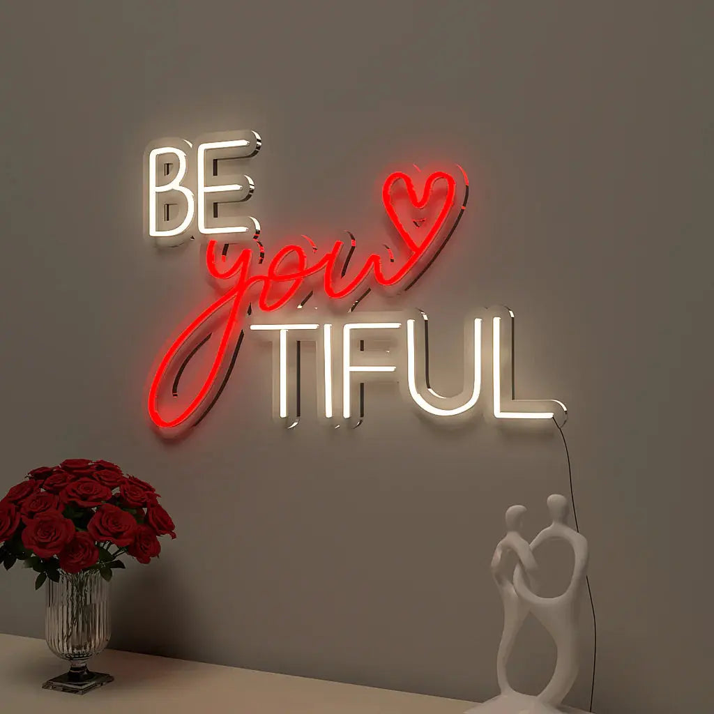 Be You Tiful Text Neon LED Light DECORMANTRA