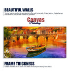 Beautiful Abstract Lake Scenery Canvas Wall Painting Decor Mantra