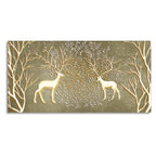 Swamp Deers in Forest Premium Canvas Wall Painting - Harshita Craft