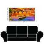 Beautiful Abstract Lake Scenery Canvas Wall Painting Decor Mantra