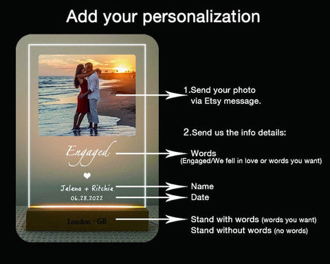 Engagement Gifts for Couple | Personalized Engaged Gifts for Couple | Engagement Frame | Custom Gift | Anniversary Birthday Wedding Gifts