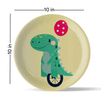 Playful Art for Kids' Rooms Dino porcelain plate - Harshita Craft