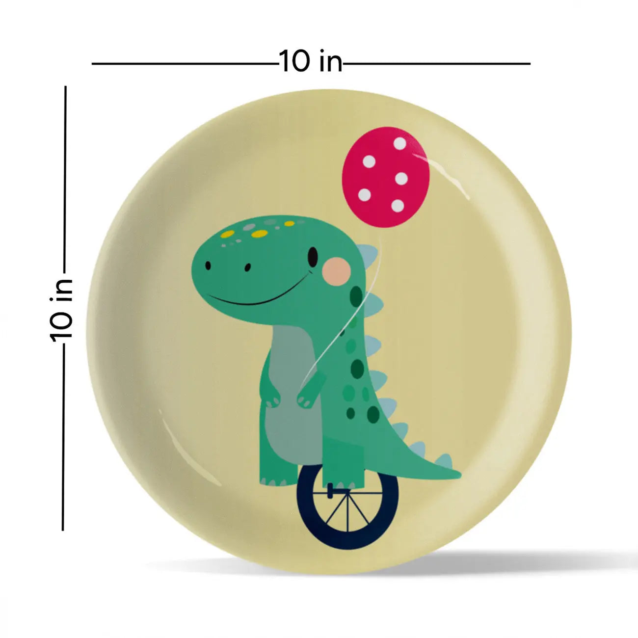 Playful Art for Kids' Rooms Dino porcelain plate - Harshita Craft
