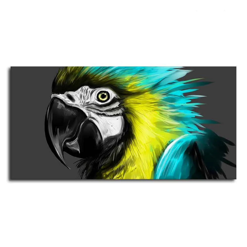 Macaw Parrot Abstract Art Wall Painting Decor Mantra