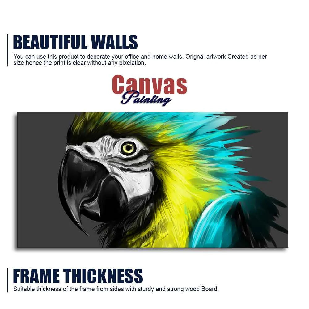 Macaw Parrot Abstract Art Wall Painting Decor Mantra