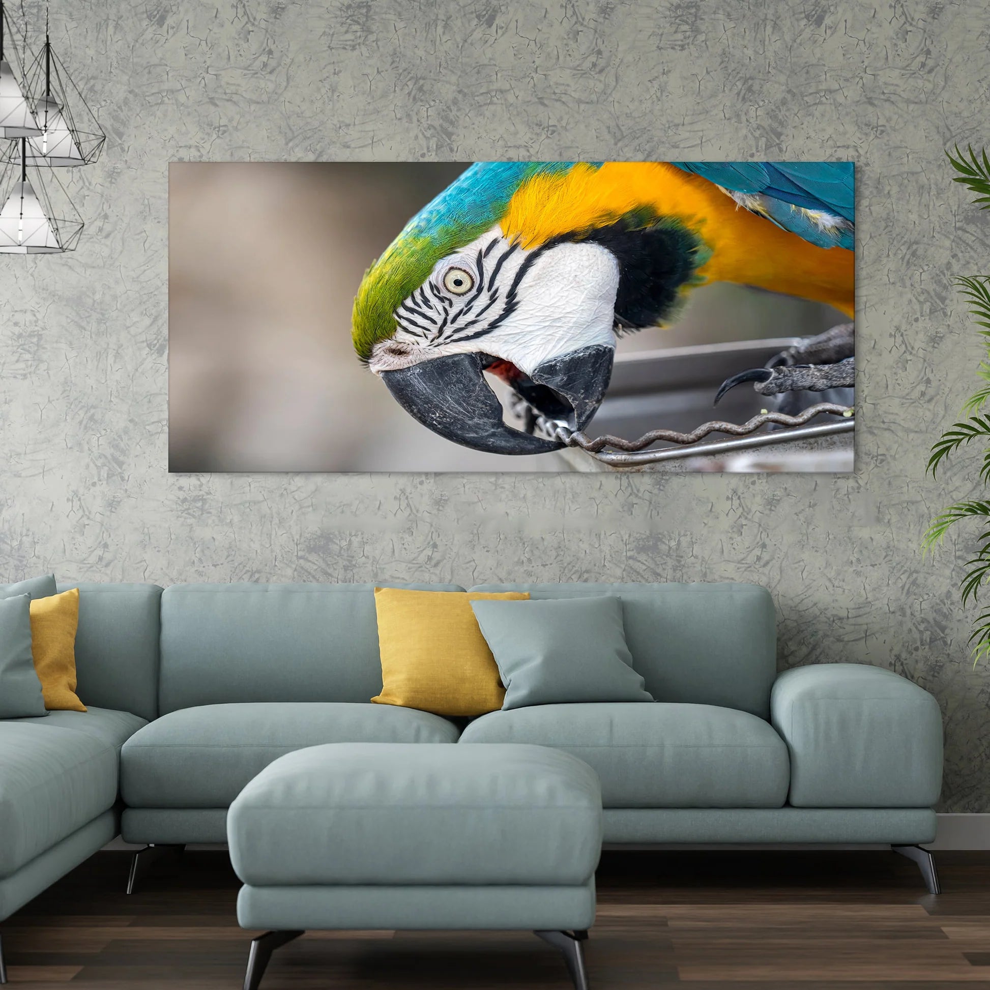 Macaw Parrot Premium Canvas Wall Painting Decor Mantra