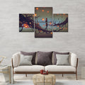 Man Walking in Night Premium Canvas Wall Painting DECORMANTRA