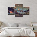 Man Walking in Night Premium Canvas Wall Painting DECORMANTRA