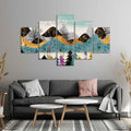 Modern Art Forest Premium Wall Painting Five Pieces Set DECORMANTRA