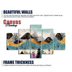 Modern Art Forest Premium Wall Painting Five Pieces Set DECORMANTRA