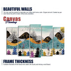 Modern Art Forest Premium Wall Painting Set of 5 Pieces DECORMANTRA