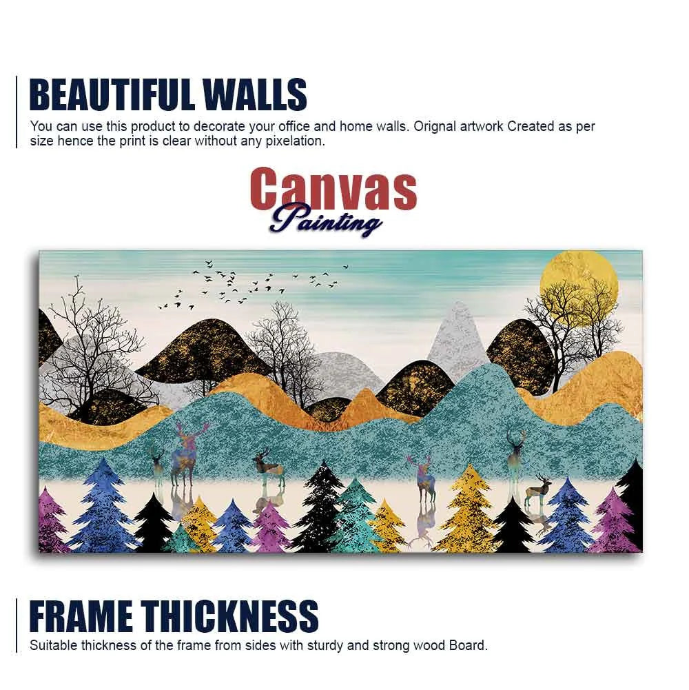 Modern Art Forest Premium wall Painting DECORMANTRA