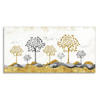 Modern Golden Tree Art Premium Canvas Wall Painting DECORMANTRA