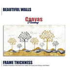 Modern Golden Tree Art Premium Canvas Wall Painting DECORMANTRA