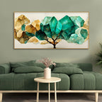 Modern Golden Tree Textured Art Canvas Wall Painting DECORMANTRA