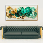 Modern Golden Tree Textured Art Canvas Wall Painting DECORMANTRA