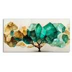 Modern Golden Tree Textured Art Canvas Wall Painting DECORMANTRA