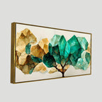 Modern Golden Tree Textured Art Canvas Wall Painting DECORMANTRA