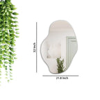 Modern Irregular Bathroom Wall Mounted with White Wooden Finish - Decor Mantra 
