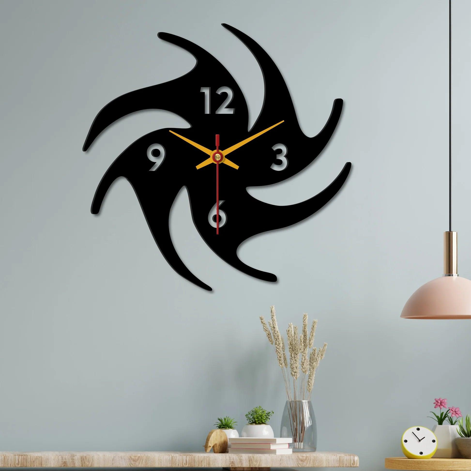Modern Look Wooden Wall Clock - Decor Mantra 