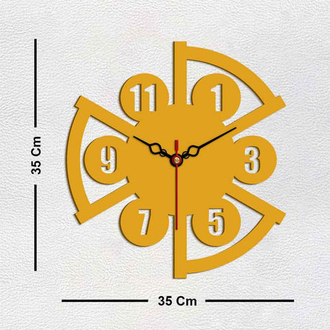 Modern Style Shape Designer Wooden Wall Clock - Decor Mantra 
