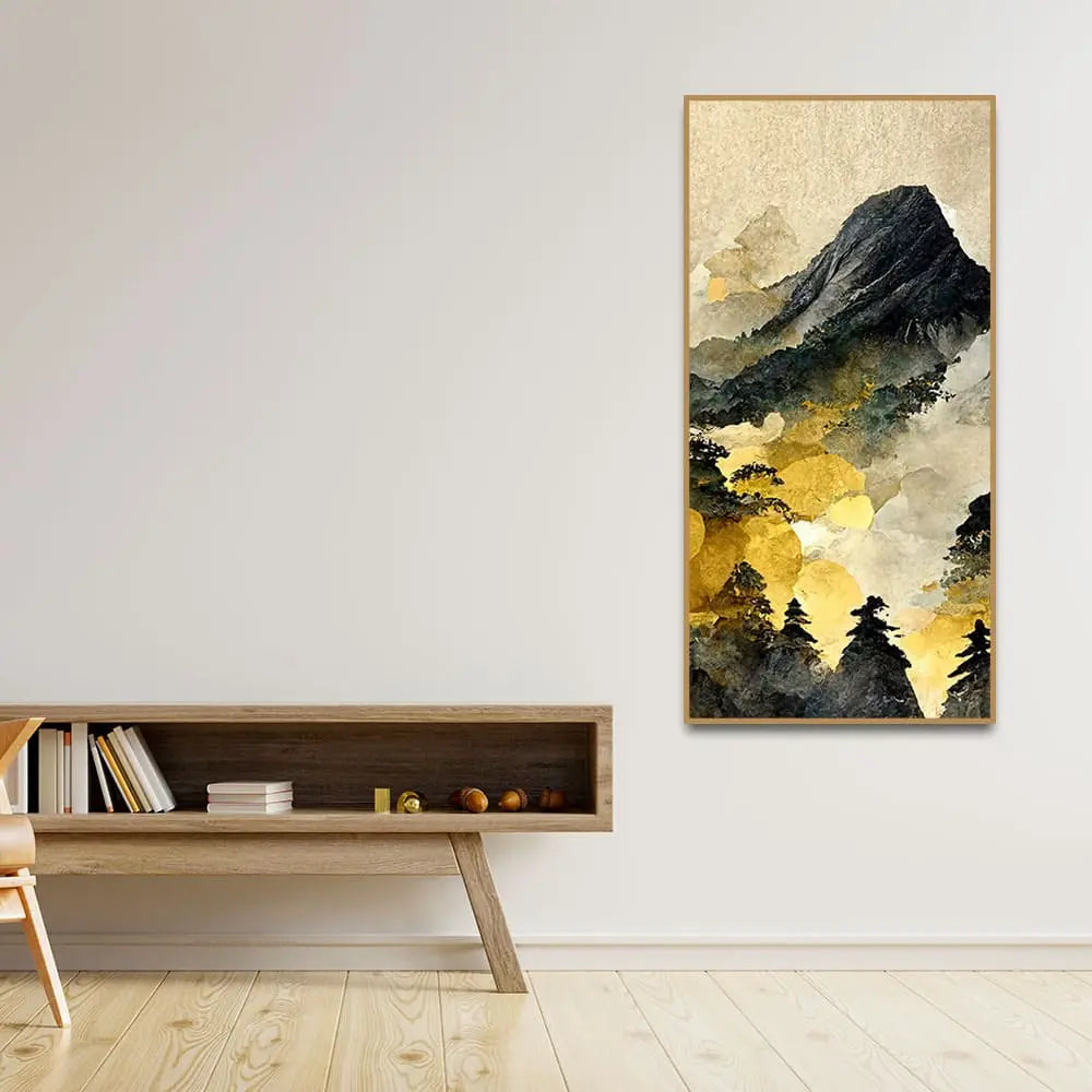 Mountain Scenery of Mount Fuji Canvas Wall Painting DECORMANTRA