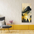Mountain Scenery of Mount Fuji Canvas Wall Painting DECORMANTRA