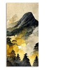 Mountain Scenery of Mount Fuji Canvas Wall Painting DECORMANTRA